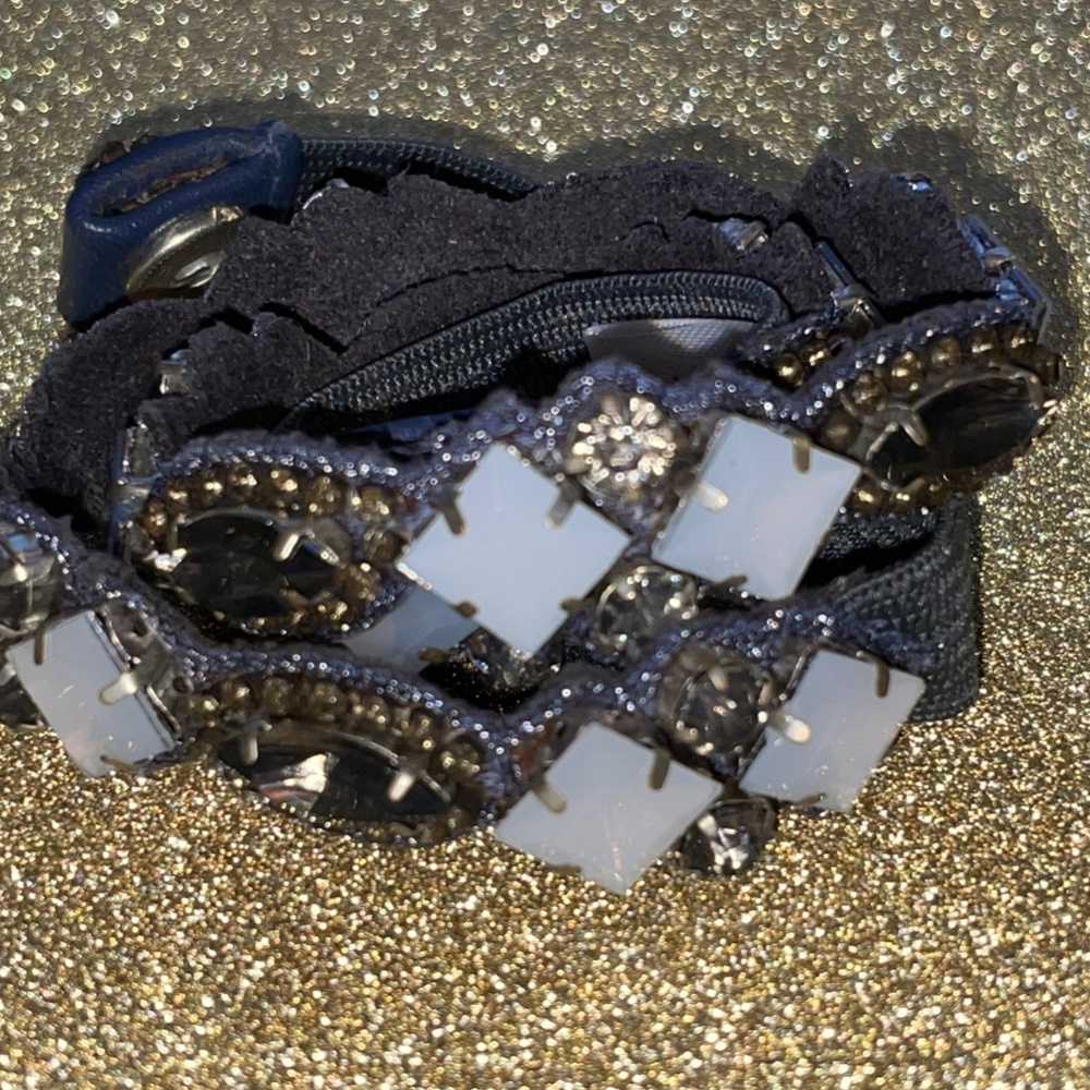 Anthropologie Rhinestone Stretch Belt